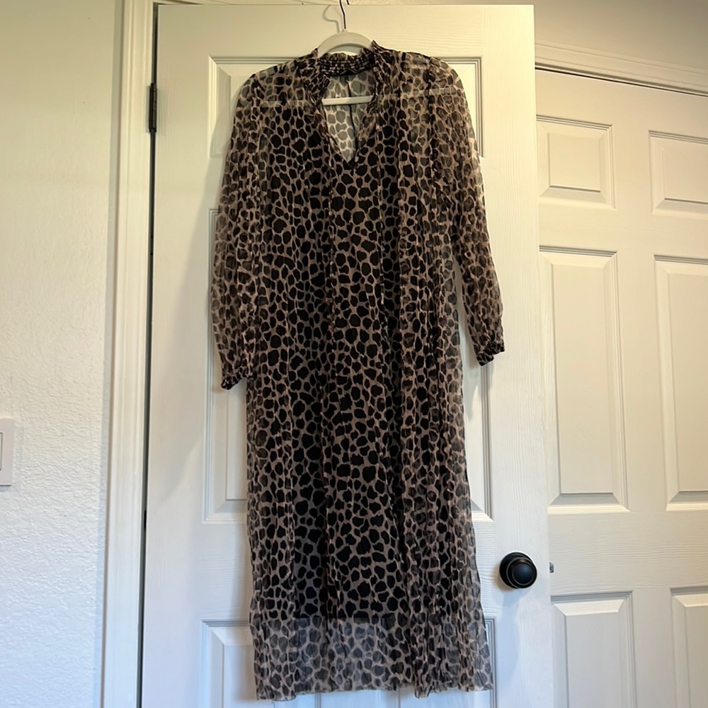 Leopard midi dress